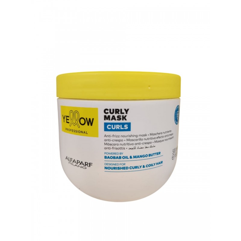 Yellow Professional Curls Mask 500ml - ALFAPARF